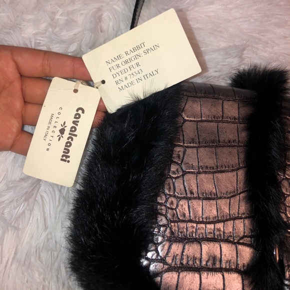 Cavalcanti Leather/Fur Handbag - Picture 3 of 8
